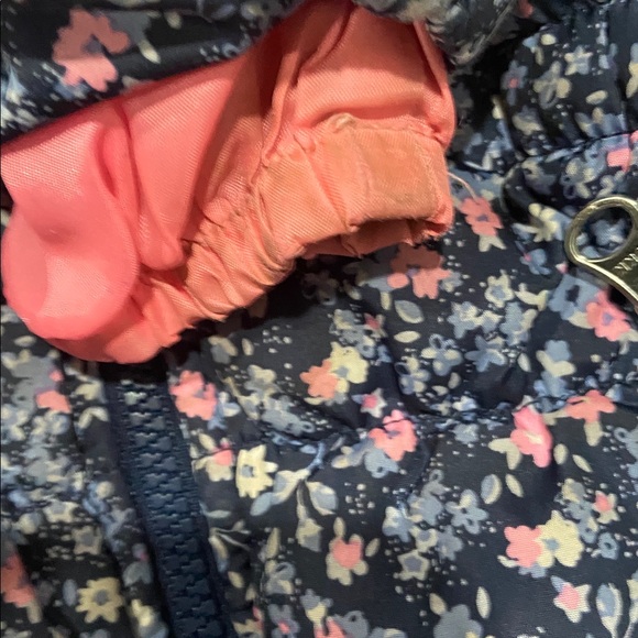 Carter's Navy Floral Jacket with Pink Lining - Picture 4 of 5